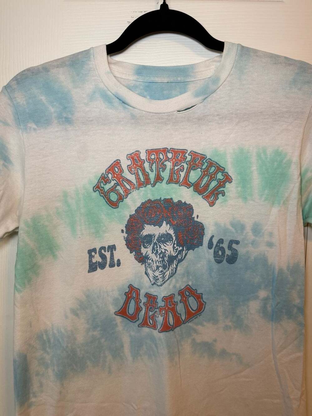 Grateful Dead Est. 65 Tie-Dye Skull and Roses Graphic T-Shirt